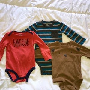 Boy 18 Months Long Sleeve Onesie Lot
